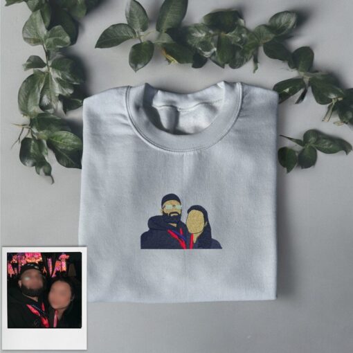 Custom Embroidered Crewneck, Custom Crewneck, Personalized Sweatshirt, Custom Portrait Sweatshirt, Personalized Photo on Crewneck