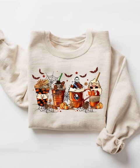 Skeleton Coffee Cups Sweatshirt