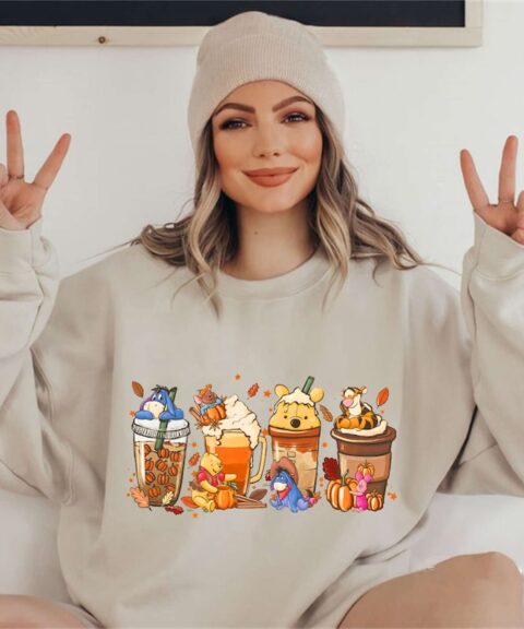 Winnie The Pooh Coffee Latte Shirt Sweatshirt