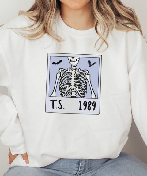 1989 Skeleton Album Cover Crewneck Sweatshirt Taylor Swift Shirt