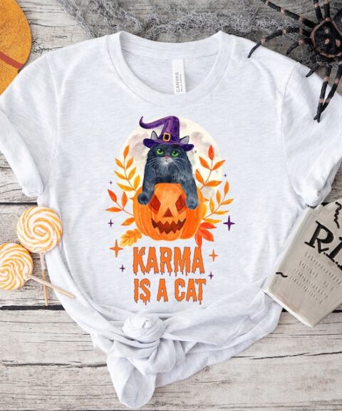 Taylor Swift Karma Is A Cat Halloween Shirt