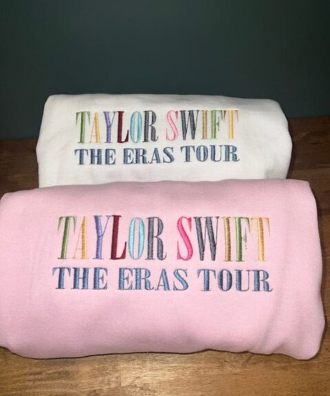 Taylor Swift The Eras Tour Embroidered Sweatshirt, Taylor Swiftie Embroidered Crewneck Sweatshirt, Hoodie, T-Shirt, Singer Embroidered