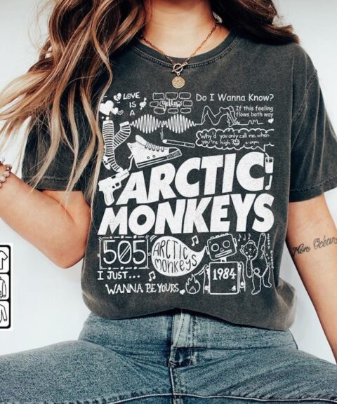 Arctic Monkey Doodle Art Shirt