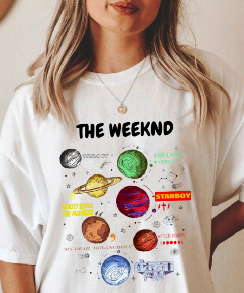 The Weeknd Album planet T-shirt