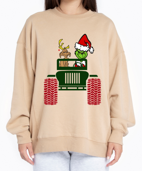 Grinch And Max Jeep Funny Christmas Shirt