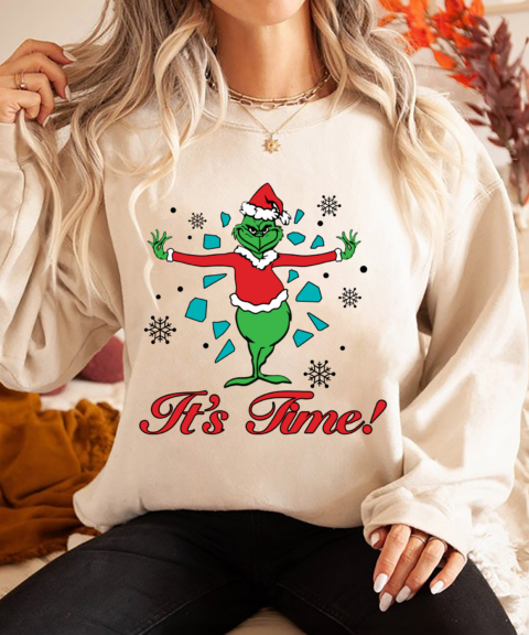 IT'S TIME! Mariah Carey x Grinch, Christmas shirt