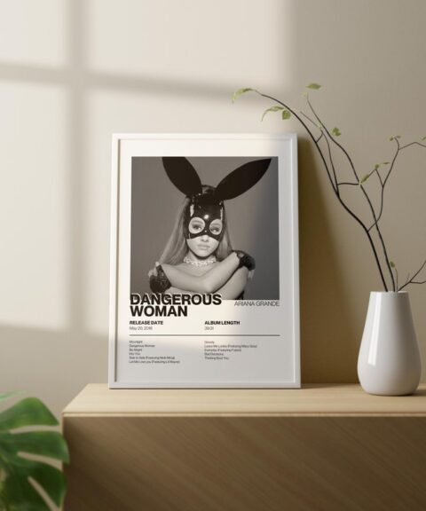 Ariana Grande - Dangerous Woman - Album cover poster