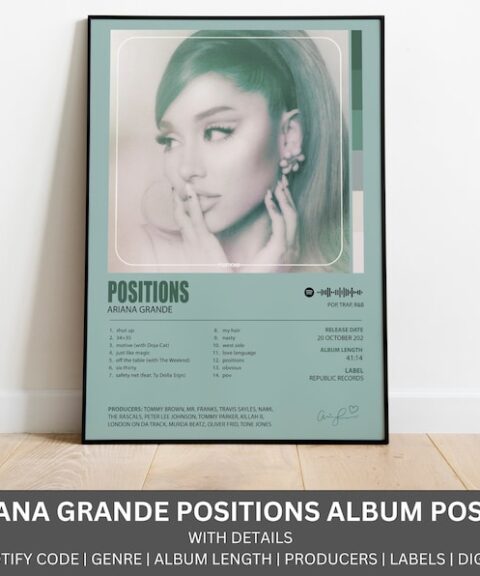 Ariana Grande Positions (2020) Album Poster Digital Print