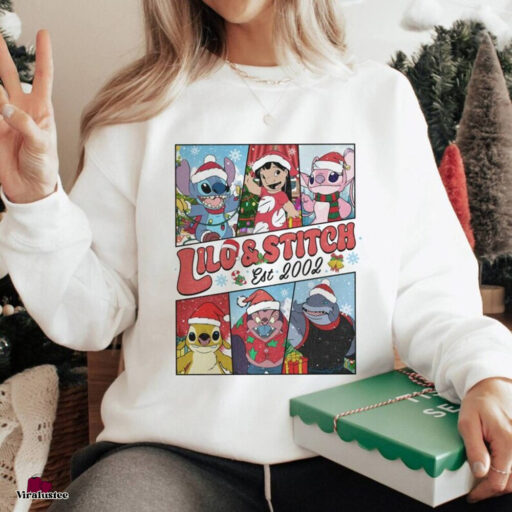 Disney Stitch Christmas Lilo And Friends Disneyland Christmas Sweatshirt