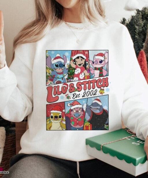 Disney Stitch Christmas Lilo And Friends Disneyland Christmas Sweatshirt