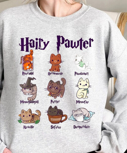 Hairy Pawter Sweatshirt, Christmas Gift For Potteheads