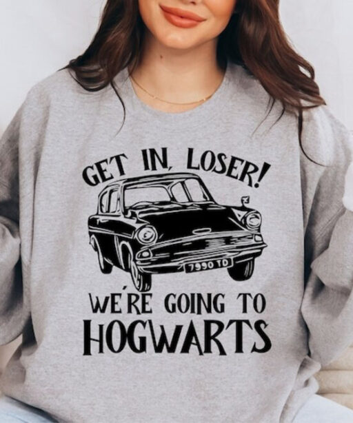 Harry Potter Ron Weasly Car Get In Loser We Are Going To Hogwarts Sweatshirt