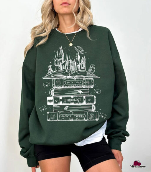 Harry Potter Wizard Castle Book Sweatshirt, Pottery Gifts For Women