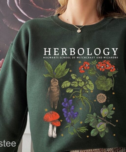 Herbology Plants Howard School Of the Witchcraft An Wizardry Harry Potter Sweatshirt, Harry Potter Merchandise