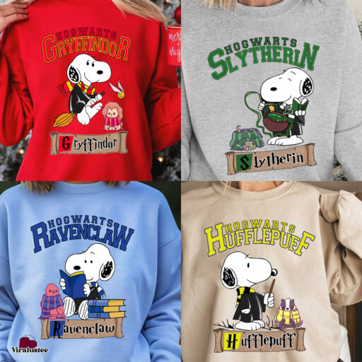 Hogwarts 4 House Snoopy Harry Potter Sweatshirt