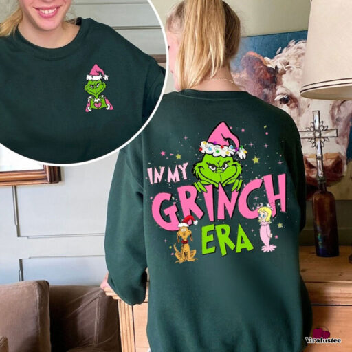 Merry Grinchmas In My Grich Era Double Sided Sweatshirt