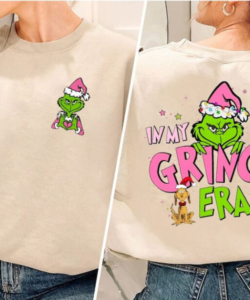 Merry Grinchmas In My Grich Era Double Sided Sweatshirt