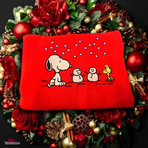 Snoopy Christmas Gratitude Embroidered Sweatshirt