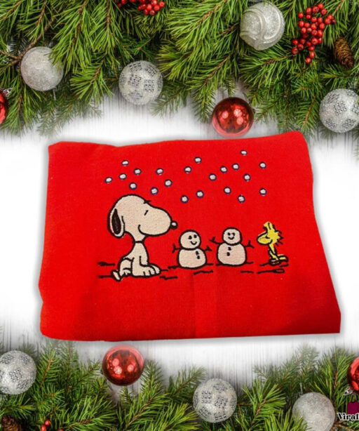 Snoopy Christmas Gratitude Embroidered Sweatshirt