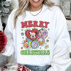 VIntage Disney Mickey And Friends Heart Shape Merry Christmas Sweatshirt