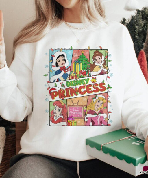 Vintage Cinderella Belle Disneyland Princess Christmas Sweatshirt