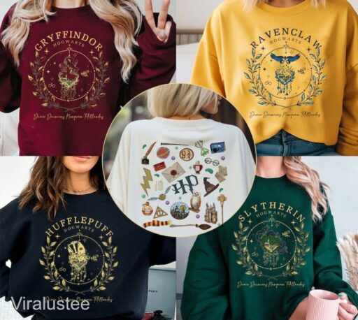 Vintage Hogwarts Sweatshirts, Wizard Sweatshirt, Wizarding World Sweatshirt