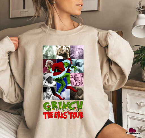 Cheap Grinch Eras Tour Sweatshirt, Christmas Gift For Your Family