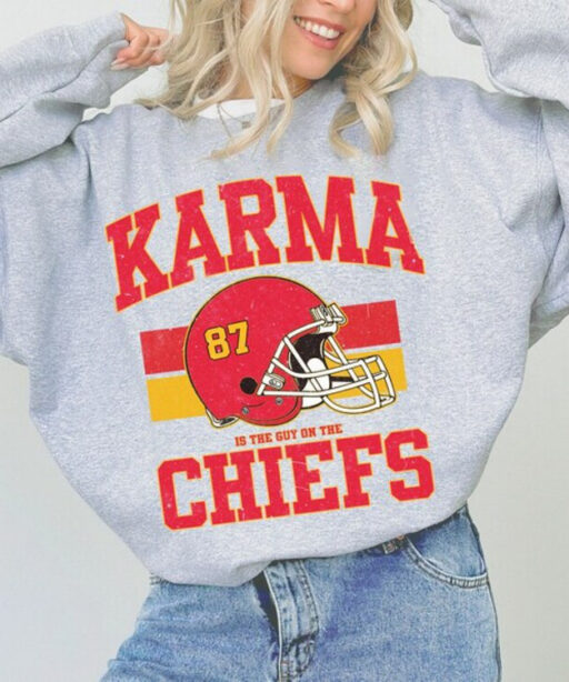 Cheap Karma is the Guy On the Sweatshirt, Travis Kelce Taylor Swift shirt