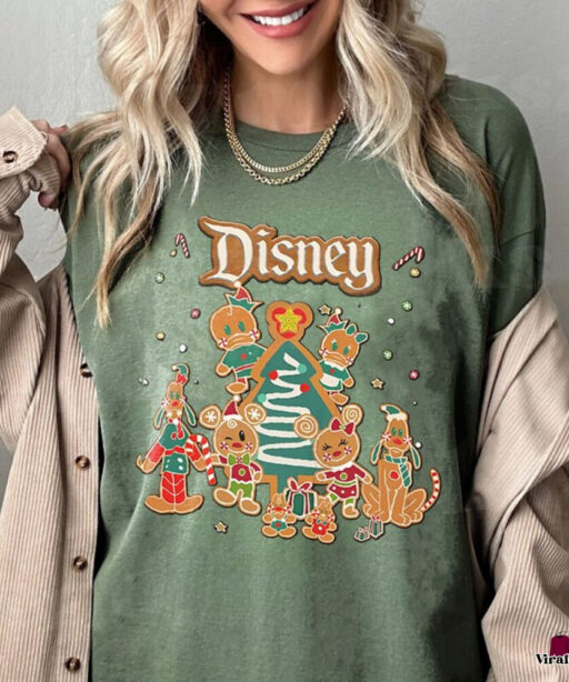 Disney Mickey And Friends Gingerbread Christmas Shirt