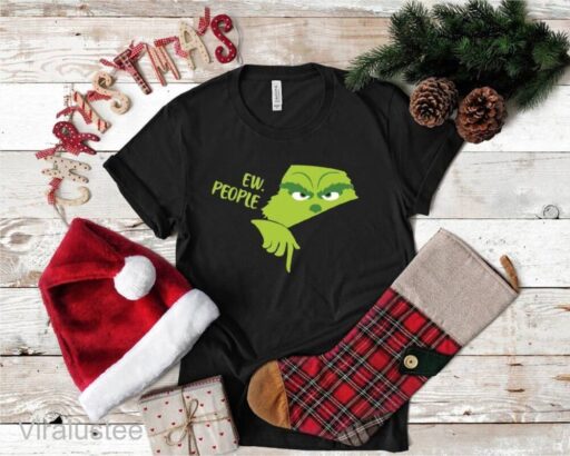 Ew People Grinch Smiling Face Shirt