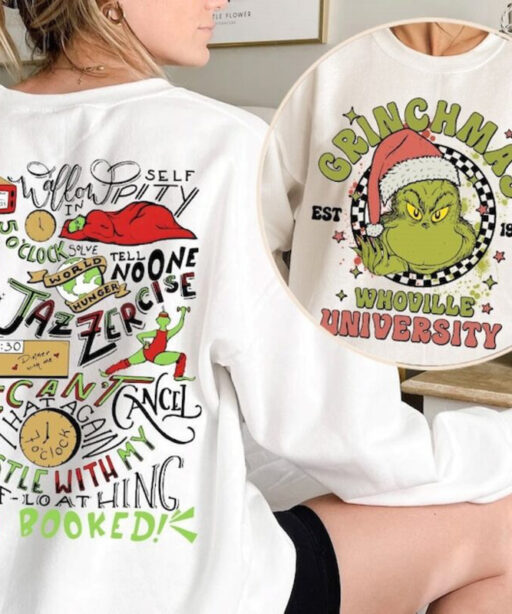 Grinch My Day Im Booked Christmas Sweatshirt