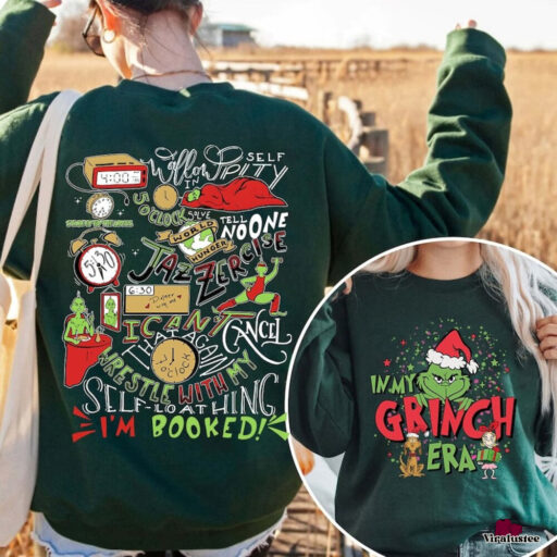 Grinch My Day Im Booked Christmas Sweatshirt