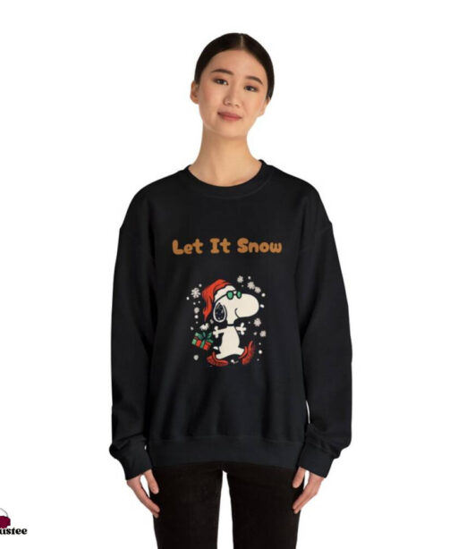 Snoopy Yellowstone Xmas Embroidered Crewneck Sweatshirt