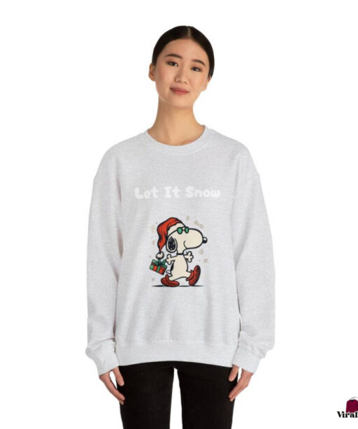 Snoopy Yellowstone Xmas Embroidered Crewneck Sweatshirt