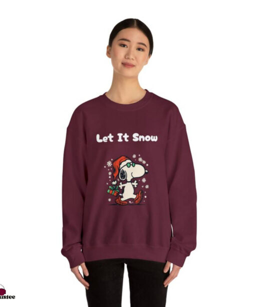 Snoopy Yellowstone Xmas Embroidered Crewneck Sweatshirt