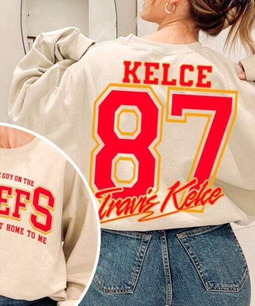 Taylor Swift Travis Kelce Karma is a Guy on the Chiefs Sweathirt