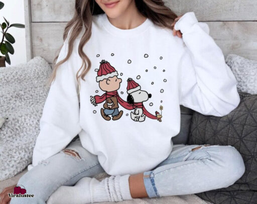 The Peanuts Snoopy Charlie Woodstock Christmas Sweatshirt