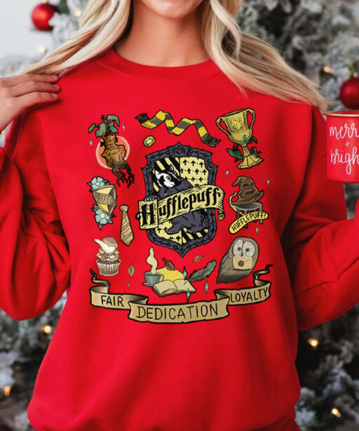 VIntage Harry Potter Hufflepuff Hogwarts Sweatshirt, Harry Potter Sweatshirt for Potterheads