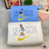 Vintage Donald Duck And Daisy Duck Nike Embroidered Sweatshirts, Nike Embroidery Matching Sweatshirts