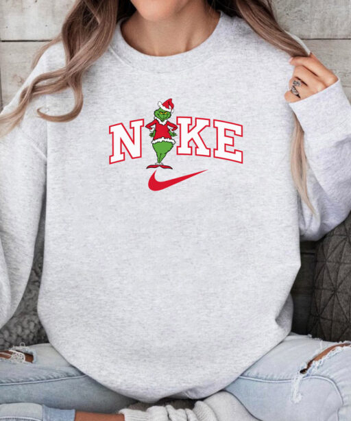 Vintage Nike Grinch Christmas Sweatshirt, Perfect Christmas Gift For Your Family