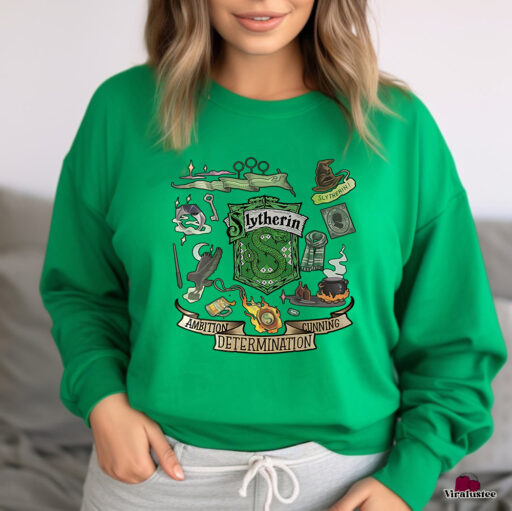 Vintage Slytherin Harry Potter Crewneck Sweatshirt, Hogwarts Sweatshirt