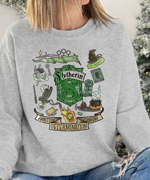 Vintage Slytherin Harry Potter Crewneck Sweatshirt, Hogwarts Sweatshirt