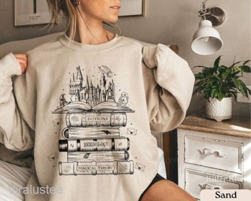 Wizard Castle Book Sweatshirt, Pottery Gifts For Women, HP Shirt, Family Vacation Shirts, Wizard School Bookworm Gift, Bookish Reading Shirt