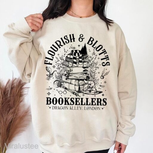 Florish And Blotts Booksellers Hogwarts Sweatshirt , Christmas Gift For Potterheads