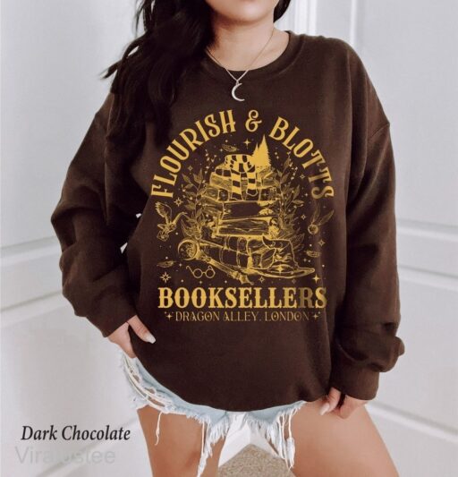 Florish And Blotts Booksellers Hogwarts Sweatshirt , Christmas Gift For Potterheads