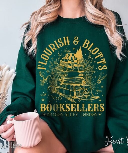 Florish And Blotts Booksellers Hogwarts Sweatshirt , Christmas Gift For Potterheads