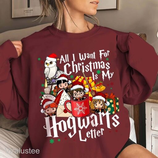 Harry Potter All I Want For Christmas My Hogwarts Letter Sweatshirt , Christmas Gift For Potterheads