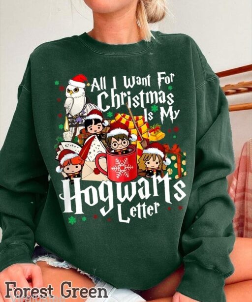 Harry Potter All I Want For Christmas My Hogwarts Letter Sweatshirt , Christmas Gift For Potterheads