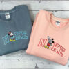 Nike Mickey And Minnie Couple Embroidered Sweatshirt