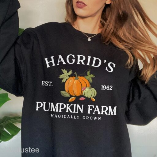 Vintage Harry Potter Hagrids Pumpkin Farm Sweatshirt , Christmas Gift For Potterheads